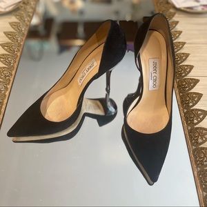 Jimmy Choo Black Suede D'orsay Pumps (shoes). Size 7